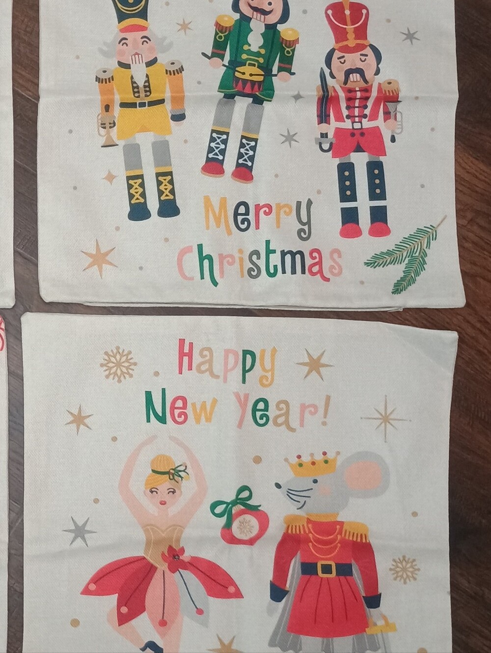 Merry Christmas Pillow Covers 18x18 Inch Set of 4 Nutcracker Christmas Decor Xma